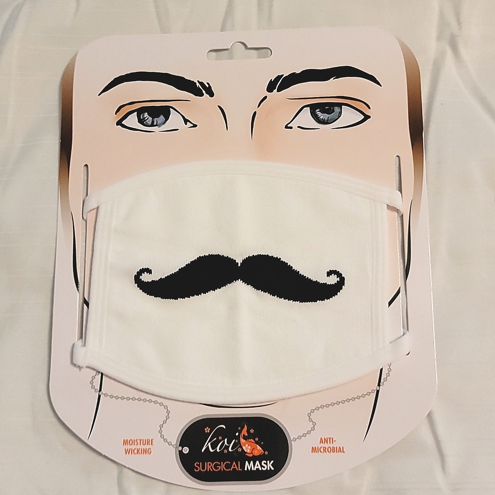 🌴 NWT Koi Brand Mustache Face Mask 😷